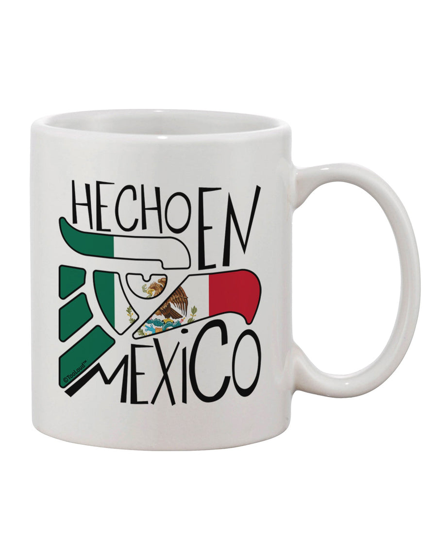 Authentic Mexican Design - Mexican Flag Printed 11 oz Coffee Mug by TooLoud-11 OZ Coffee Mug-TooLoud-White-Davson Sales