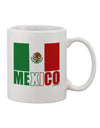 Authentic Mexican Flag Design - Premium 11 oz Coffee Mug Crafted by a Drinkware Expert - TooLoud-11 OZ Coffee Mug-TooLoud-White-Davson Sales