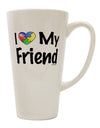 Autism Awareness 16 Ounce Conical Latte Coffee Mug - Expertly Crafted by TooLoud-Conical Latte Mug-TooLoud-White-Davson Sales