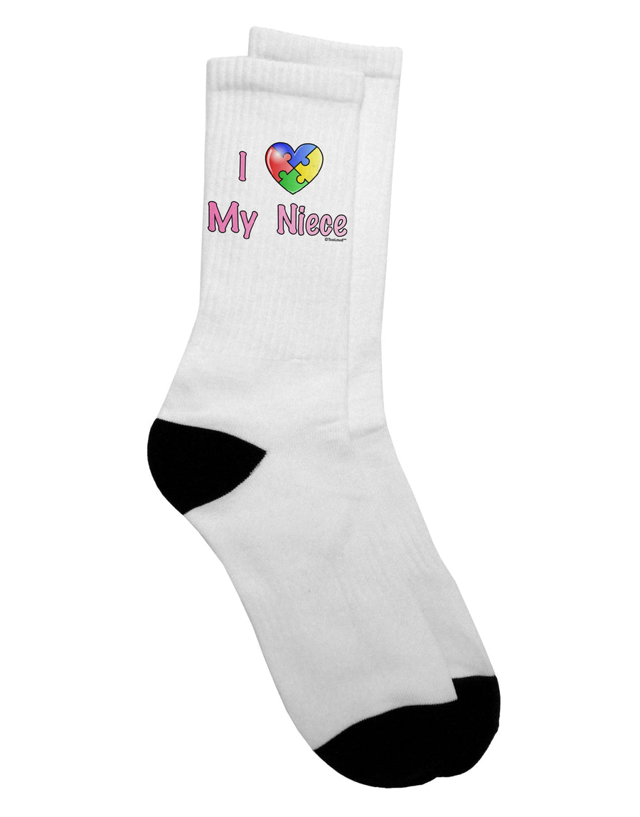 Autism Awareness Adult Crew Socks - A Heartfelt Tribute to Nieces by TooLoud-Socks-TooLoud-White-Ladies-4-6-Davson Sales