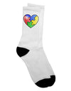 Autism Awareness Adult Crew Socks with Big Puzzle Heart Design - Exclusively by TooLoud-Socks-TooLoud-White-Ladies-4-6-Davson Sales