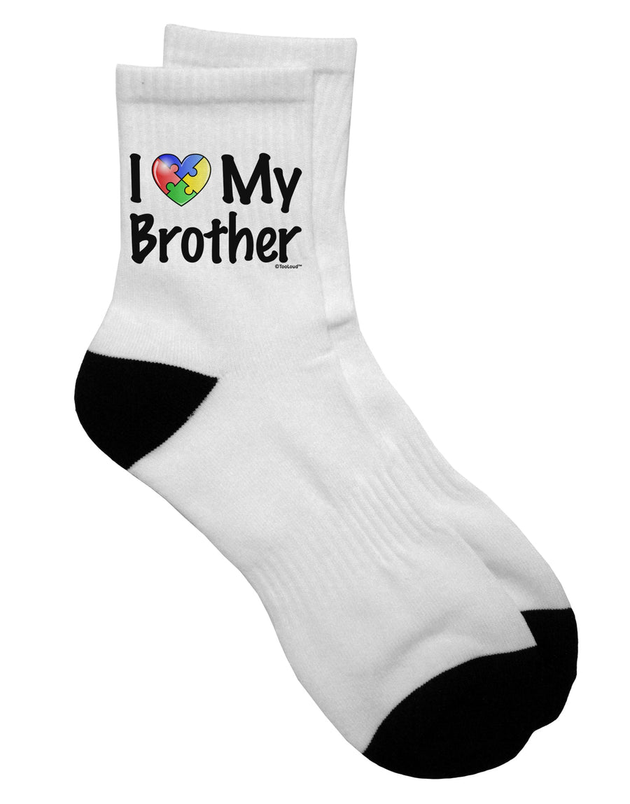 Autism Awareness Adult Short Socks - A Heartfelt Tribute to Brothers by TooLoud-Socks-TooLoud-White-Ladies-4-6-Davson Sales