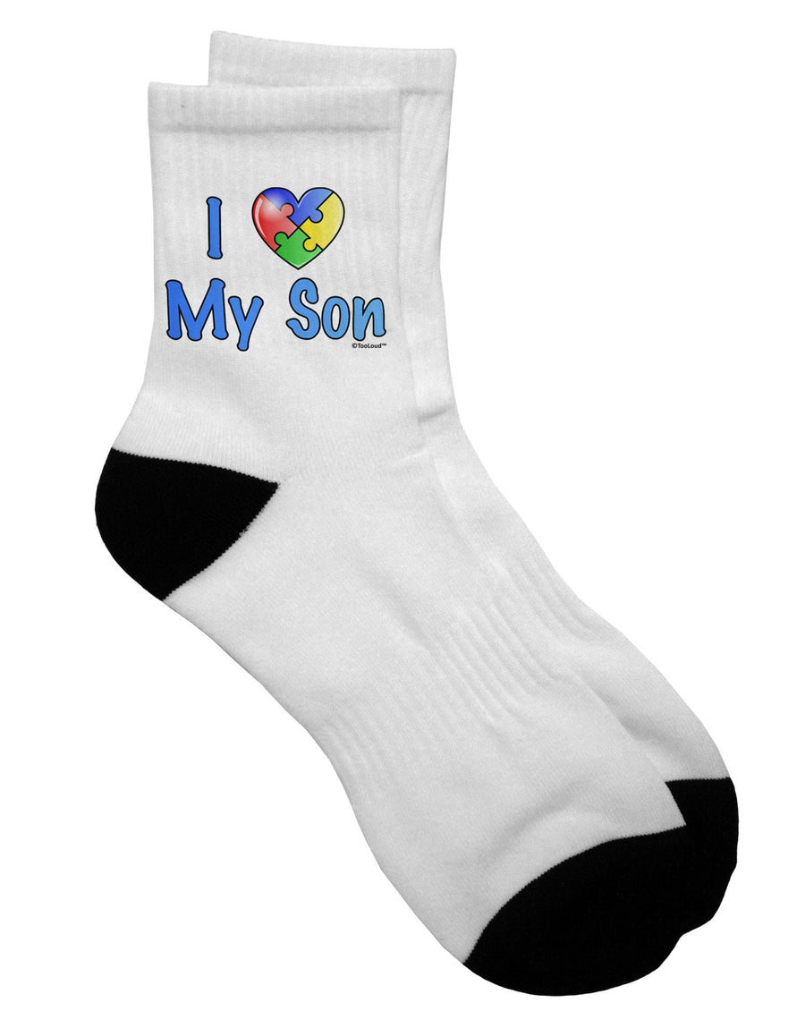 Autism Awareness Adult Short Socks - A Heartfelt Tribute to My Son by TooLoud-Socks-TooLoud-White-Ladies-4-6-Davson Sales