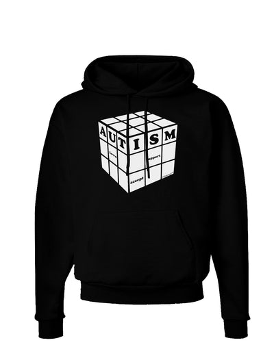Autism Awareness - Cube B & W Dark Hoodie Sweatshirt-Hoodie-TooLoud-Black-Small-Davson Sales