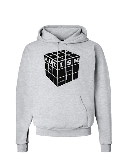 Autism Awareness - Cube B & W Hoodie Sweatshirt-Hoodie-TooLoud-AshGray-Small-Davson Sales