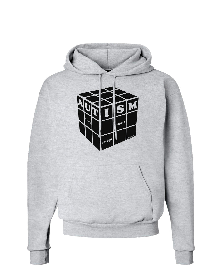 Autism Awareness - Cube B & W Hoodie Sweatshirt-Hoodie-TooLoud-White-Small-Davson Sales