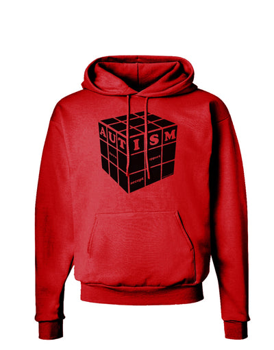 Autism Awareness - Cube B & W Hoodie Sweatshirt-Hoodie-TooLoud-Red-Small-Davson Sales