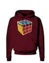 Autism Awareness - Cube Color Dark Hoodie Sweatshirt-Hoodie-TooLoud-Maroon-Small-Davson Sales