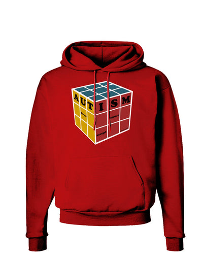 Autism Awareness - Cube Color Dark Hoodie Sweatshirt-Hoodie-TooLoud-Red-Small-Davson Sales