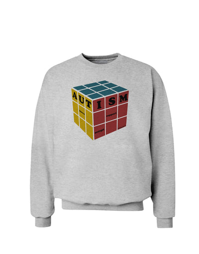 Autism Awareness - Cube Color Sweatshirt-Sweatshirts-TooLoud-AshGray-Small-Davson Sales