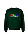 Autism Awareness Month - Colorful Puzzle Pieces Adult Dark Sweatshirt by TooLoud-Sweatshirts-TooLoud-Deep-Forest-Green-Small-Davson Sales