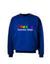 Autism Awareness Month - Colorful Puzzle Pieces Adult Dark Sweatshirt by TooLoud-Sweatshirts-TooLoud-Deep-Royal-Blue-Small-Davson Sales