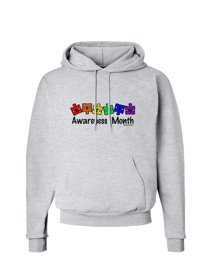 Autism Awareness Month - Colorful Puzzle Pieces Hoodie Sweatshirt by TooLoud-Hoodie-TooLoud-AshGray-Small-Davson Sales