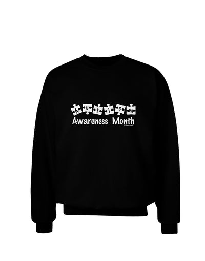 Autism Awareness Month - Puzzle Pieces Adult Dark Sweatshirt by TooLoud-Sweatshirts-TooLoud-Black-Small-Davson Sales