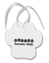 Autism Awareness Month - Puzzle Pieces Paw Print Shaped Ornament by TooLoud-Ornament-TooLoud-White-Davson Sales