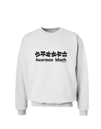 Autism Awareness Month - Puzzle Pieces Sweatshirt by TooLoud-Sweatshirts-TooLoud-White-Small-Davson Sales