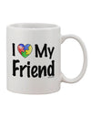 Autism Awareness Printed 11 oz Coffee Mug - A Heartfelt Tribute to Friendship by TooLoud-11 OZ Coffee Mug-TooLoud-White-Davson Sales