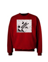 Autism Awareness - Puzzle Black & White Adult Dark Sweatshirt-Sweatshirts-TooLoud-Deep-Red-Small-Davson Sales