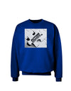 Autism Awareness - Puzzle Black & White Adult Dark Sweatshirt-Sweatshirts-TooLoud-Deep-Royal-Blue-Small-Davson Sales