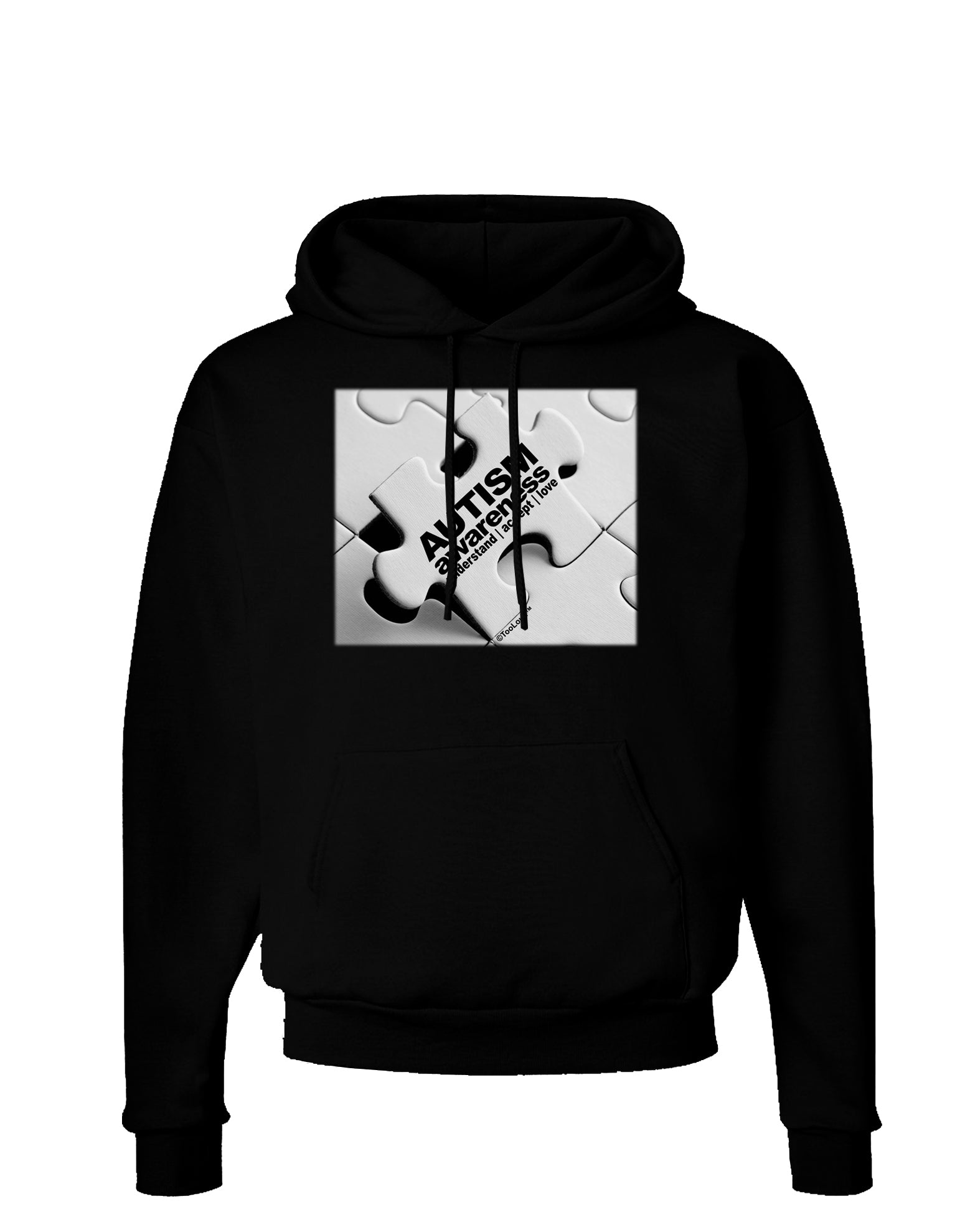 Autism Awareness Puzzle Black White Dark Hoodie Sweatshirt Davson Sales