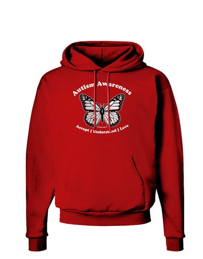 Autism Awareness - Puzzle Piece Butterfly 2 Dark Hoodie Sweatshirt-Hoodie-TooLoud-Red-Small-Davson Sales