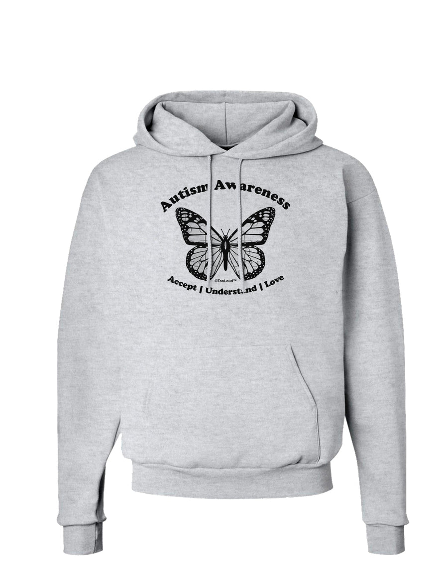 Autism Awareness - Puzzle Piece Butterfly 2 Hoodie Sweatshirt-Hoodie-TooLoud-White-Small-Davson Sales