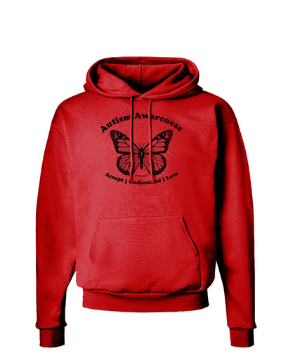 Autism Awareness - Puzzle Piece Butterfly 2 Hoodie Sweatshirt-Hoodie-TooLoud-Red-Small-Davson Sales