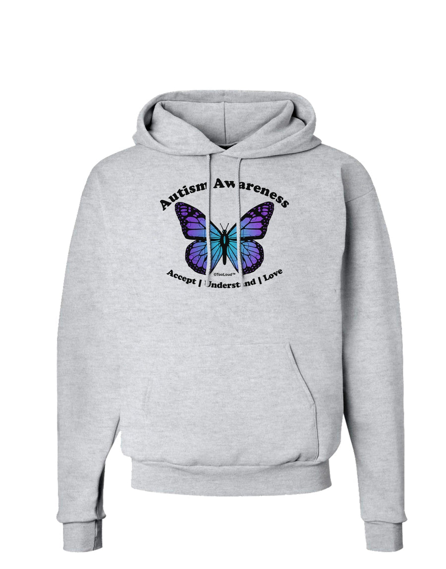 Autism Awareness - Puzzle Piece Butterfly Hoodie Sweatshirt-Hoodie-TooLoud-White-Small-Davson Sales