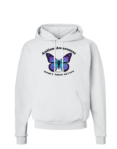 Autism Awareness - Puzzle Piece Butterfly Hoodie Sweatshirt-Hoodie-TooLoud-White-Small-Davson Sales