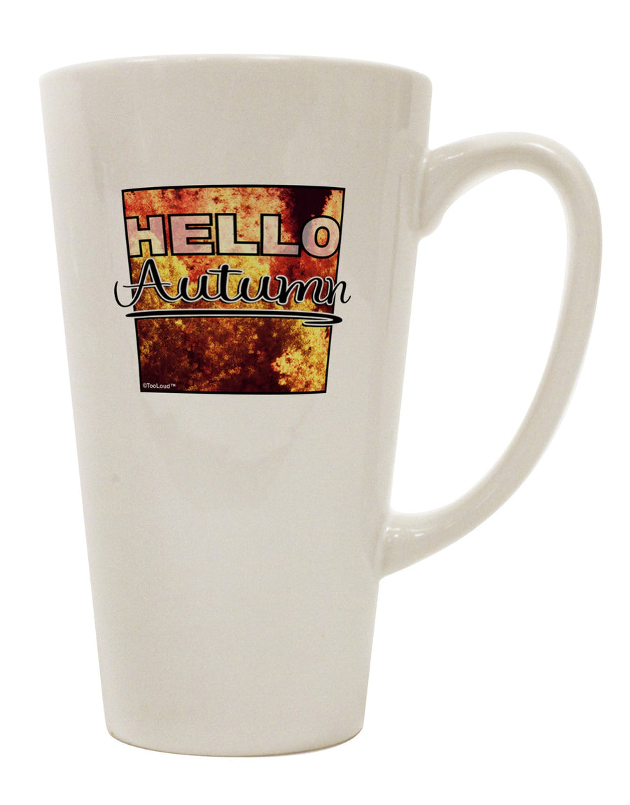 Autumn-inspired Conical Latte Coffee Mug - Perfect for Seasonal Sips! - TooLoud-Conical Latte Mug-TooLoud-White-Davson Sales