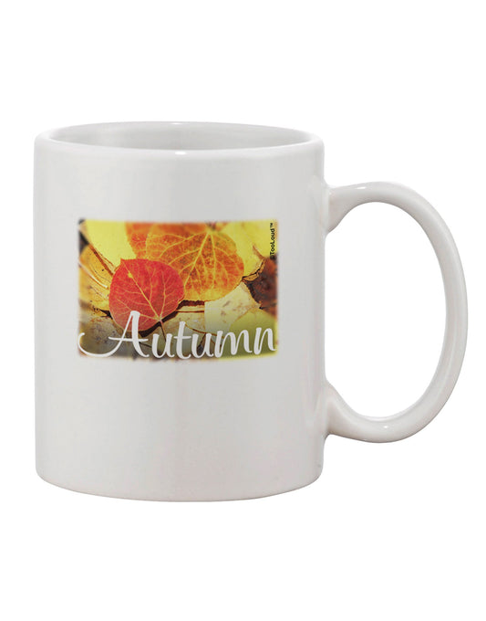 Autumn Text Printed 11 oz Coffee Mug - Perfect for Savoring the Colorado Vibes TooLoud-11 OZ Coffee Mug-TooLoud-White-Davson Sales