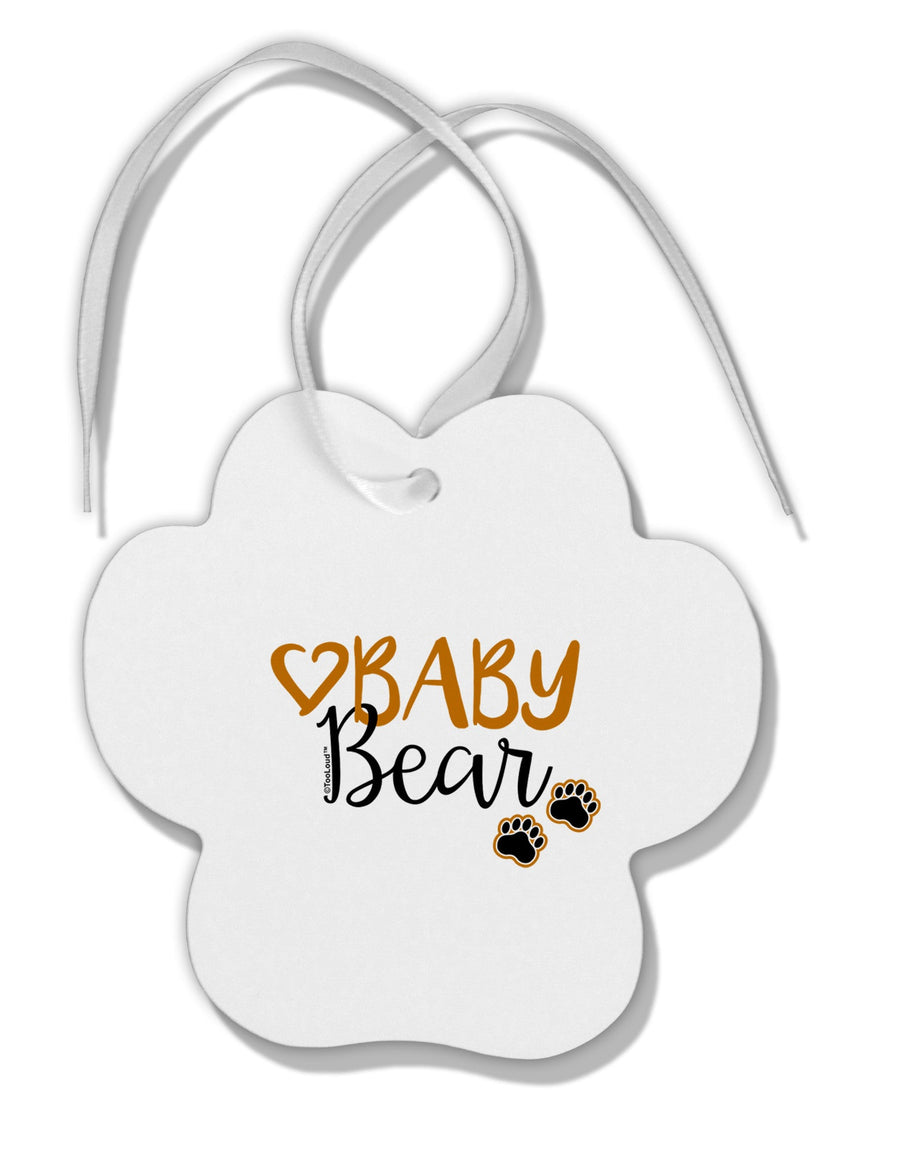 Baby Bear Paws Paw Print Shaped Ornament-Ornament-TooLoud-White-Davson Sales