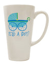 Baby Boy Carriage 16 Ounce Conical Latte Coffee Mug - Perfect for Celebrating the Arrival of a Little Prince - TooLoud-Conical Latte Mug-TooLoud-White-Davson Sales