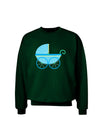 Baby Boy Carriage Adult Dark Sweatshirt-Sweatshirts-TooLoud-Deep-Forest-Green-Small-Davson Sales