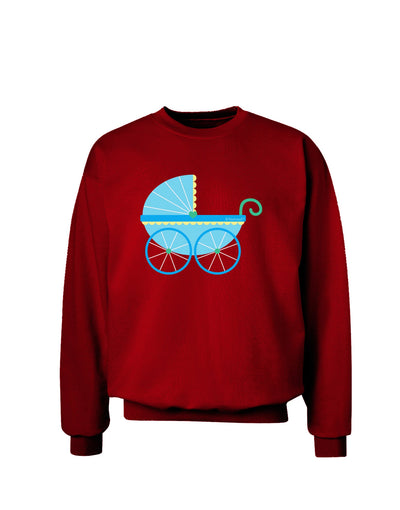 Baby Boy Carriage Adult Dark Sweatshirt-Sweatshirts-TooLoud-Deep-Red-Small-Davson Sales