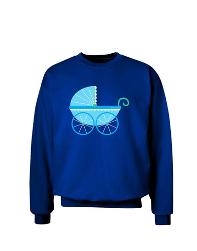 Baby Boy Carriage Adult Dark Sweatshirt-Sweatshirts-TooLoud-Deep-Royal-Blue-Small-Davson Sales