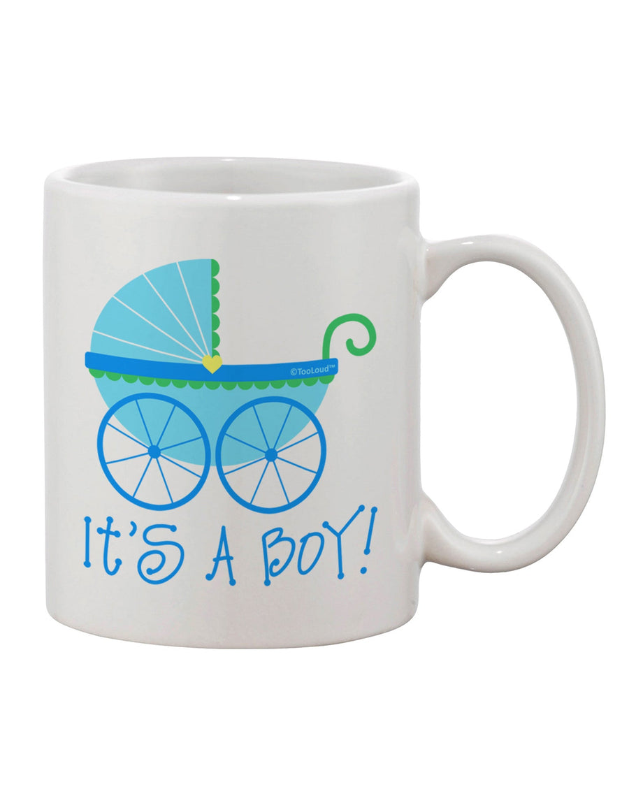 Baby Boy Carriage Printed 11 oz Coffee Mug - Perfect for Celebrating the Arrival of a Little Prince - TooLoud-11 OZ Coffee Mug-TooLoud-White-Davson Sales