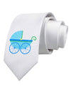 Baby Boy Carriage Printed White Necktie