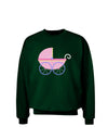 Baby Girl Carriage Adult Dark Sweatshirt-Sweatshirts-TooLoud-Deep-Forest-Green-Small-Davson Sales