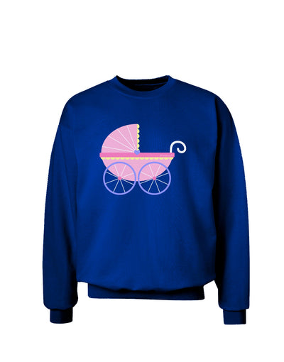 Baby Girl Carriage Adult Dark Sweatshirt-Sweatshirts-TooLoud-Deep-Royal-Blue-Small-Davson Sales