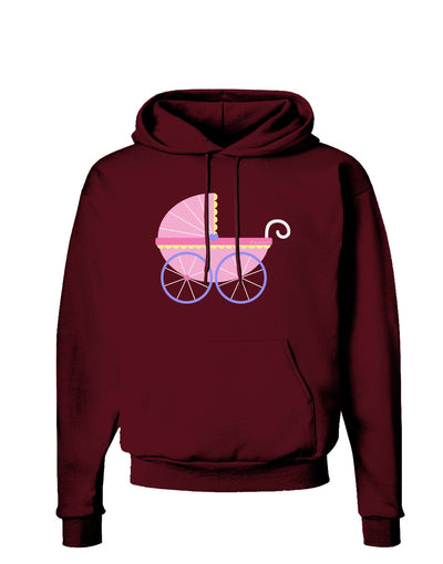 Baby Girl Carriage Dark Hoodie Sweatshirt-Hoodie-TooLoud-Maroon-Small-Davson Sales