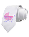 Baby Girl Carriage Printed White Necktie