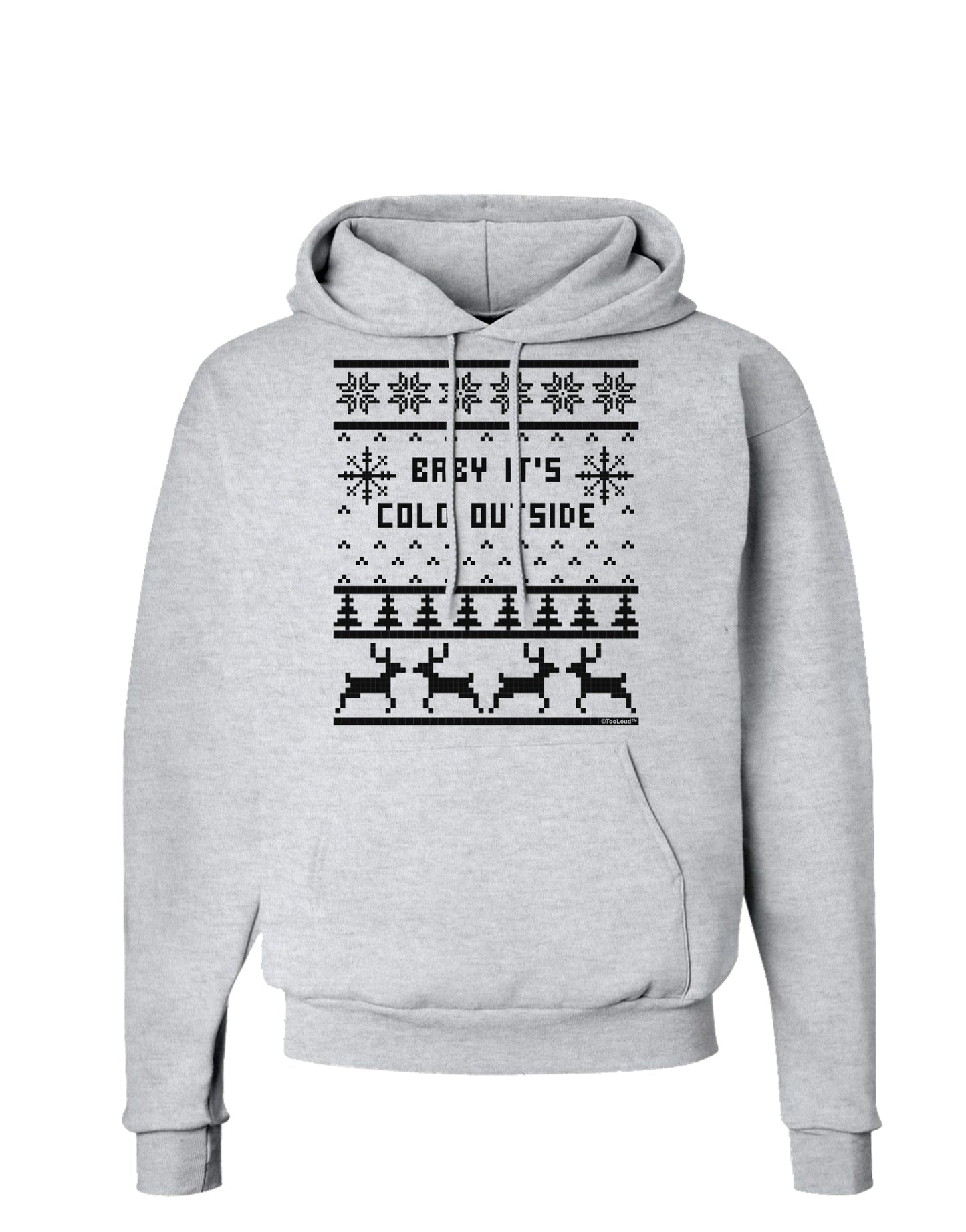 Baby It's Cold Outside Christmas Sweater Design Hoodie Sweatshirt-Hoodie-TooLoud-AshGray-Small-Davson Sales