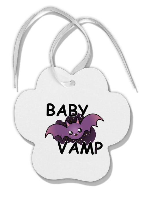 Baby Vamp Paw Print Shaped Ornament by TooLoud-Ornament-TooLoud-White-Davson Sales