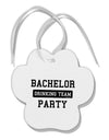 Bachelor Party Drinking Team Paw Print Shaped Ornament-Ornament-TooLoud-White-Davson Sales