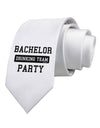 Bachelor Party Drinking Team Printed White Necktie