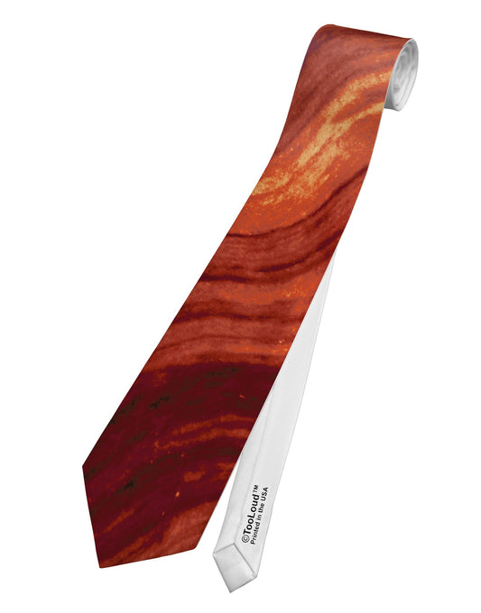 Bacon Bacon Bacon Printed White Necktie All Over Print by