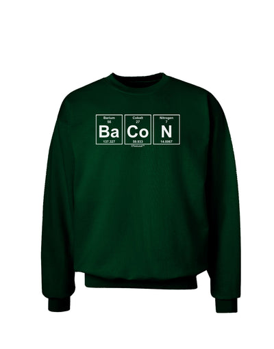 Bacon Periodic Table of Elements Adult Dark Sweatshirt by TooLoud-Sweatshirts-TooLoud-Deep-Forest-Green-Small-Davson Sales