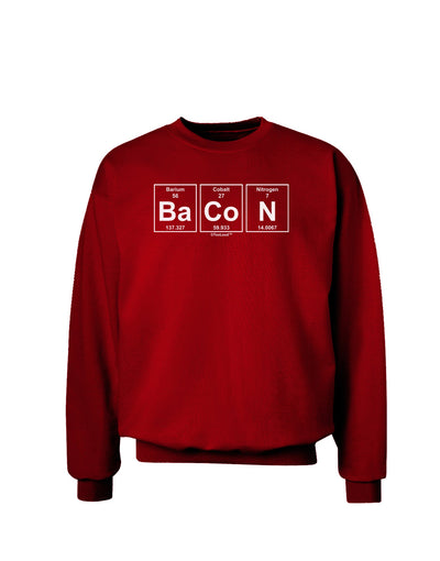 Bacon Periodic Table of Elements Adult Dark Sweatshirt by TooLoud-Sweatshirts-TooLoud-Deep-Red-Small-Davson Sales