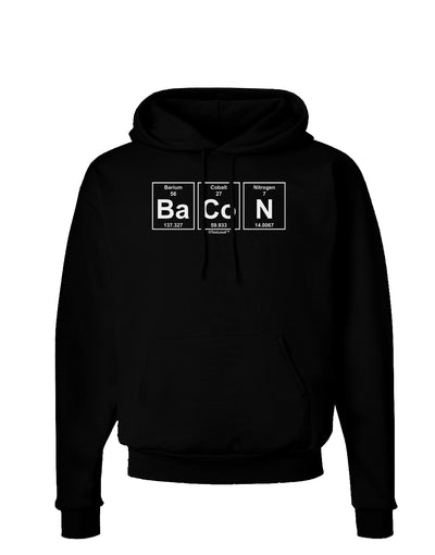 Bacon Periodic Table of Elements Dark Hoodie Sweatshirt by TooLoud-Hoodie-TooLoud-Black-Small-Davson Sales